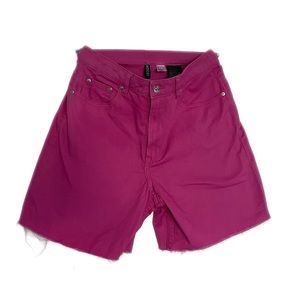 Pink High Waisted Jean Shorts
